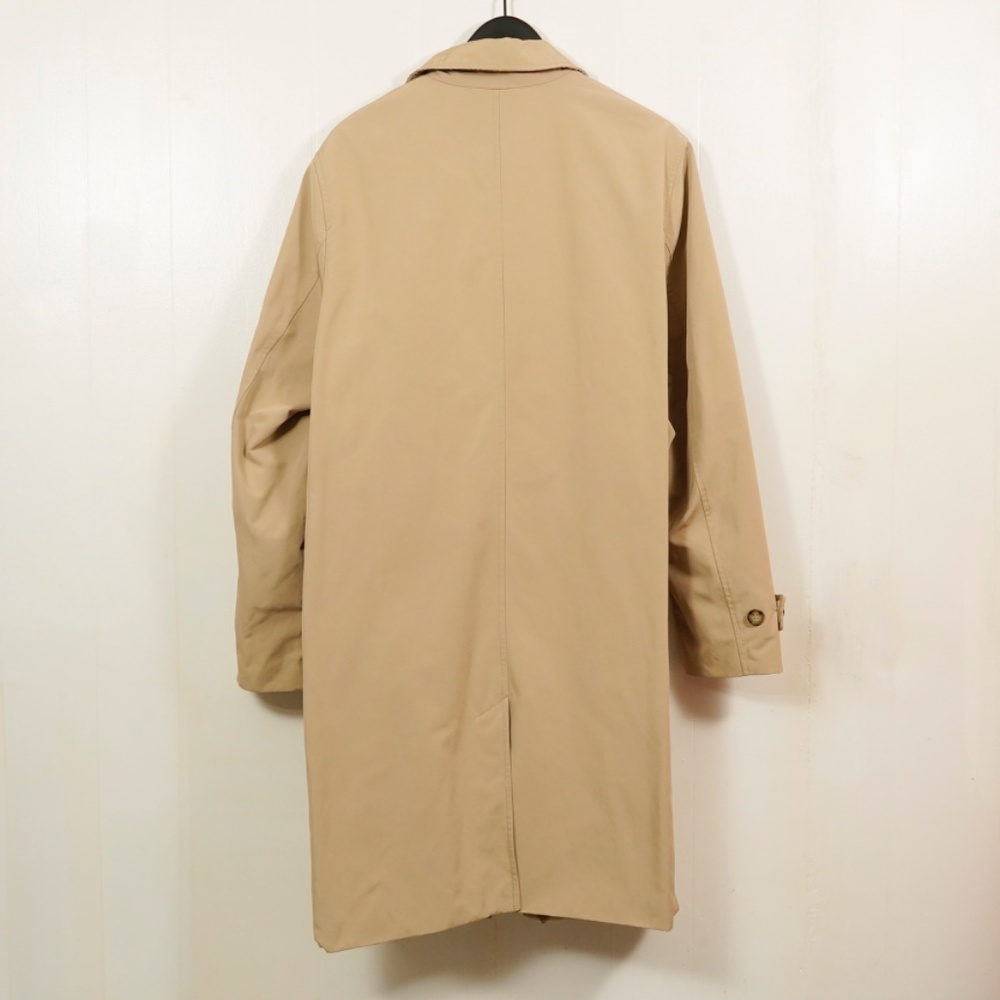 H&M Men’s Trench Car Coat 42R Tan Long Overcoat Collared Winter Jacket - Picture 3 of 11
